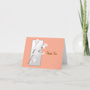 Cherry Blossom Blank Thank You Card
