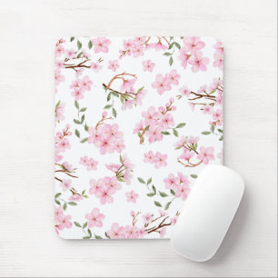 Cherry Blossom Bloom Clipboard Mouse Pad