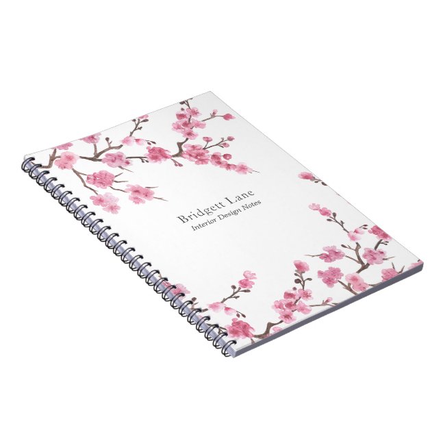 Cherry Blossom Bloom | Name + Title Notebook (Right Side)
