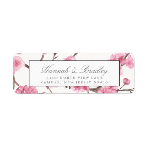 Cherry Blossom Bloom Return Address Label