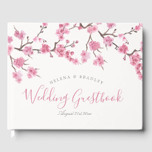 Cherry Blossom Bloom   Wedding Guest Book