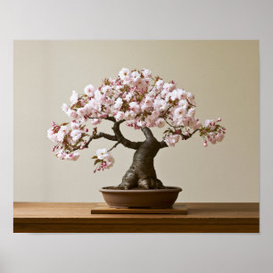 Cherry Blossom Bonsai Art Print Japanese Spring