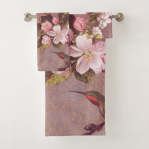 Cherry Blossom Branch Bath Towels