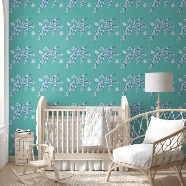 Cherry Blossom - Branch Butterfly 10a Wallpaper (Kids)