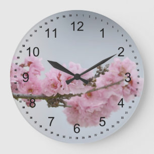Cherry Blossom Branch Large Clock