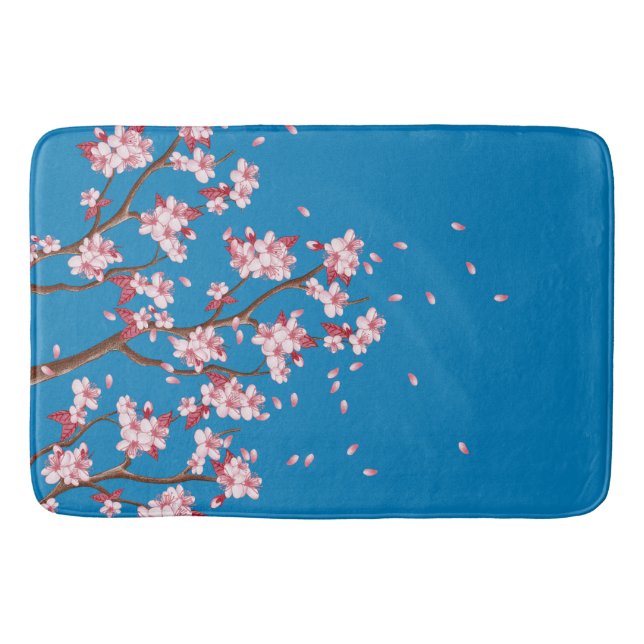 Cherry Blossom Branches Custom Bath Mat (Front)