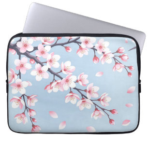 Cherry Blossom Branches Serene Pattern Laptop Sleeve