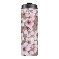 Cherry Blossom Branches Watercolor Pattern