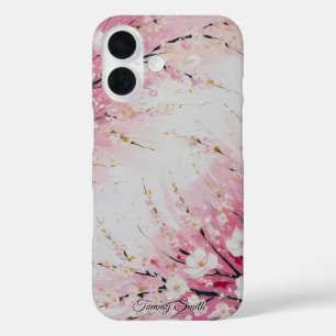 Cherry Blossom Breeze Abstract iPhone 16 Case