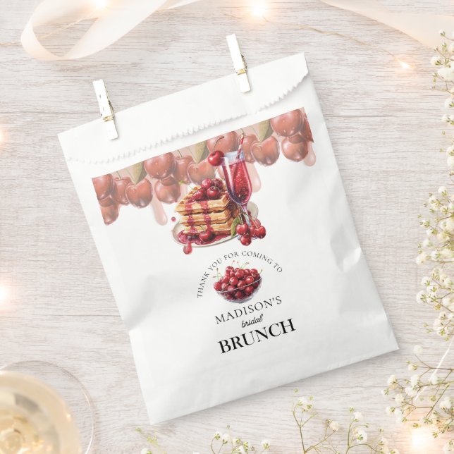 Cherry Blossom Bridal Shower - Personalised Favour Bag (Clipped)