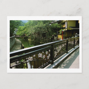 Cherry Blossom Bridge in Kinosaki Postcard