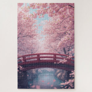 Cherry Blossom Bridge Jigsaw Puzzle