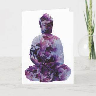 Cherry Blossom Buddha Card