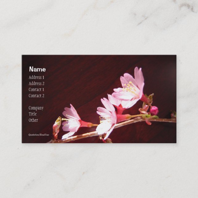 Cherry Blossom Business Card (Front)