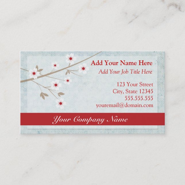 Cherry Blossom Business Card (Front)