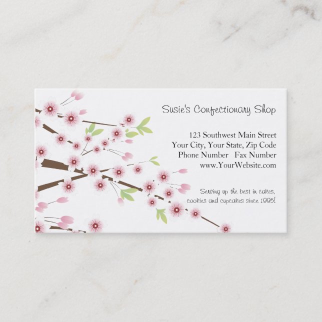 Cherry Blossom Business Card (Front)