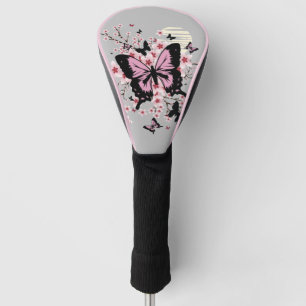 Cherry Blossom Butterflies Golf Head Cover