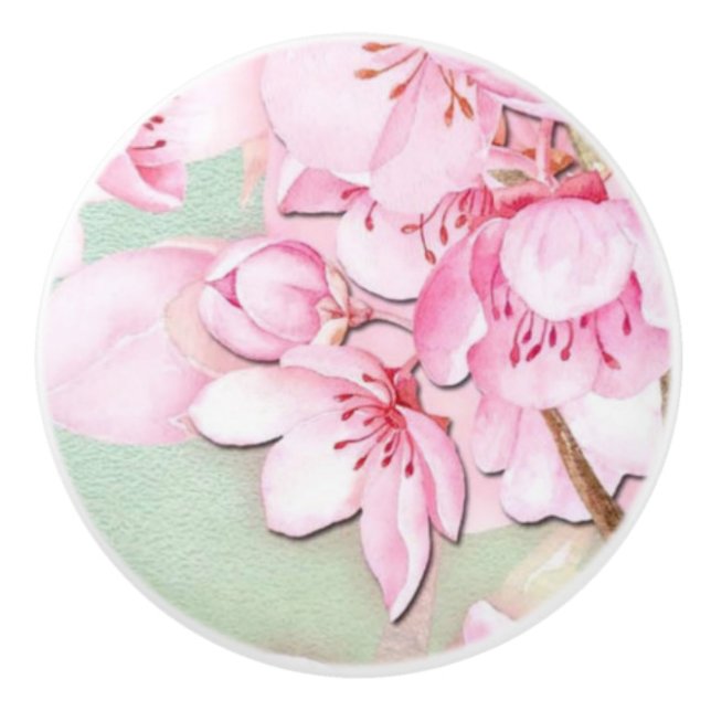 Cherry Blossom cabinet door or drawer pulls (Front)
