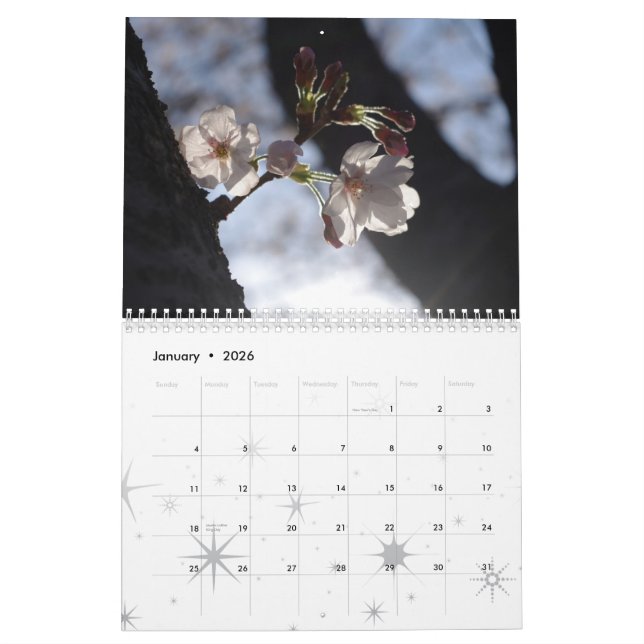 Cherry Blossom Calendar 2015 (Jan 2026)