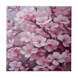Cherry blossom ceramic tile