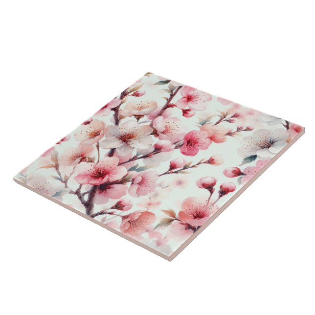 Cherry Blossom Ceramic Tile (Side)