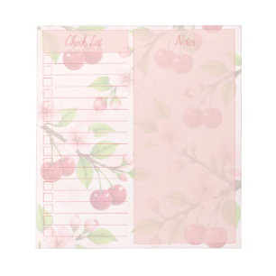Cherry Blossom (Check List) Notepad
