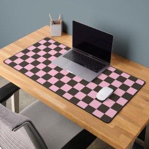 Cherry blossom chequered board pattern desk mat