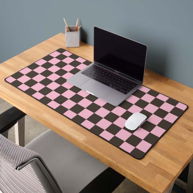 Cherry blossom chequered board pattern desk mat (Office 2)
