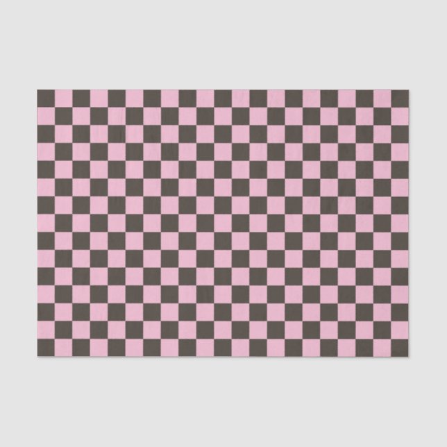 Cherry blossom chequered board pattern tissue paper (Front)