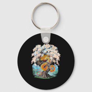 Cherry Blossom Chinese Dragon Chinese New Year 202 Key Ring