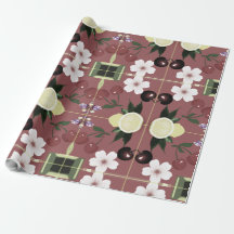 Cherry Blossom & Citrus Wrapping Paper