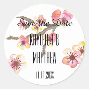 Cherry Blossom Classic Round Sticker