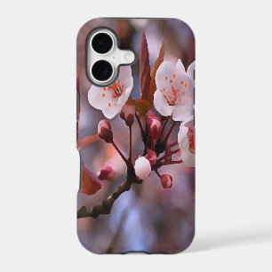 Cherry Blossom Cluster With A Pink and Blue