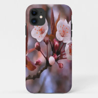 Cherry Blossom Cluster With A Pink and Blue