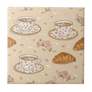 Cherry Blossom Coffee Cosy Pattern (2) Ceramic Tile