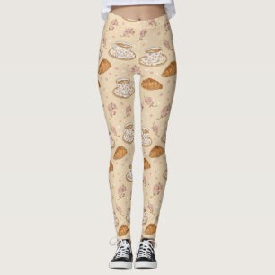 Cherry Blossom Coffee Cosy Pattern (2) Leggings