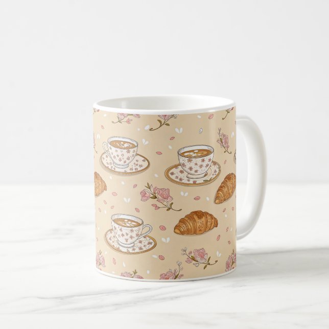 Cherry Blossom Coffee Cosy Pattern (2) Mug (Front Right)