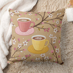 Cherry Blossom Coffee Cosy Pattern (4) Cushion