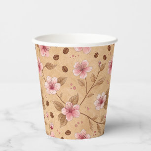 Cherry Blossom Coffee Cosy Pattern (5) Paper Cups