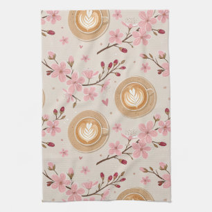 Cherry Blossom Coffee Cosy Pattern (7) Tea Towel