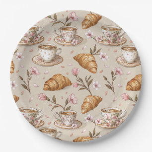 Cherry Blossom Coffee Cosy Pattern (9) Paper Plate