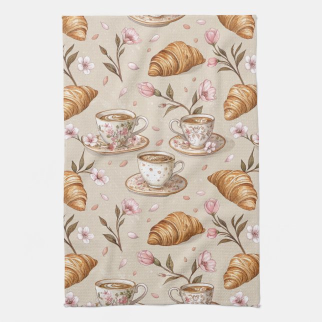 Cherry Blossom Coffee Cosy Pattern (9) Tea Towel (Vertical)