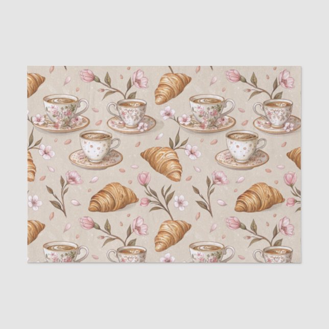 Cherry Blossom Coffee Cosy Pattern (9) Tissue Paper (Front)