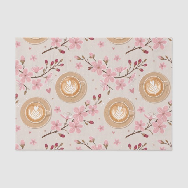 Cherry Blossom Coffee Cozy Pattern (7) Tissue Paper (Front)