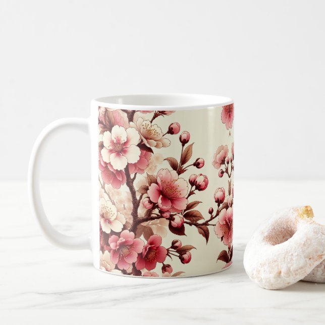 Cherry Blossom Coffee Mug (With Donut)