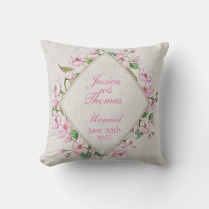Cherry Blossom Commemorative Wedding  Cushion