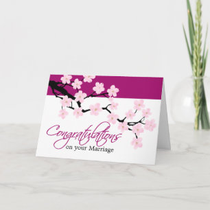 Cherry Blossom Congratulation Card