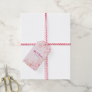 Cherry Blossom Custom Pink Personalised Elegant Gift Tags