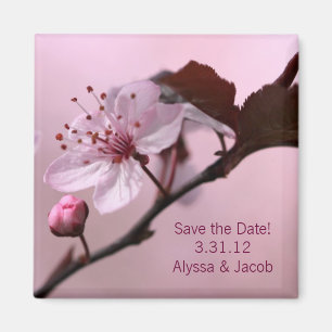 Cherry Blossom Customisable Save the Date Magnet