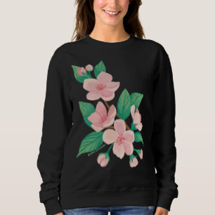 Cherry Blossom Cute Hand Drawn Plant Flower Sweatshirt